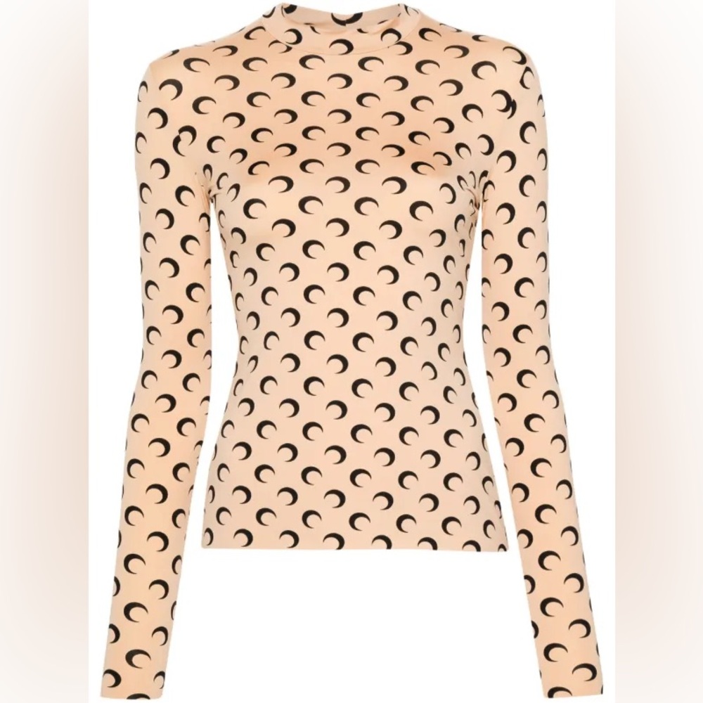 Marine Serre Second Skin Mock Neck